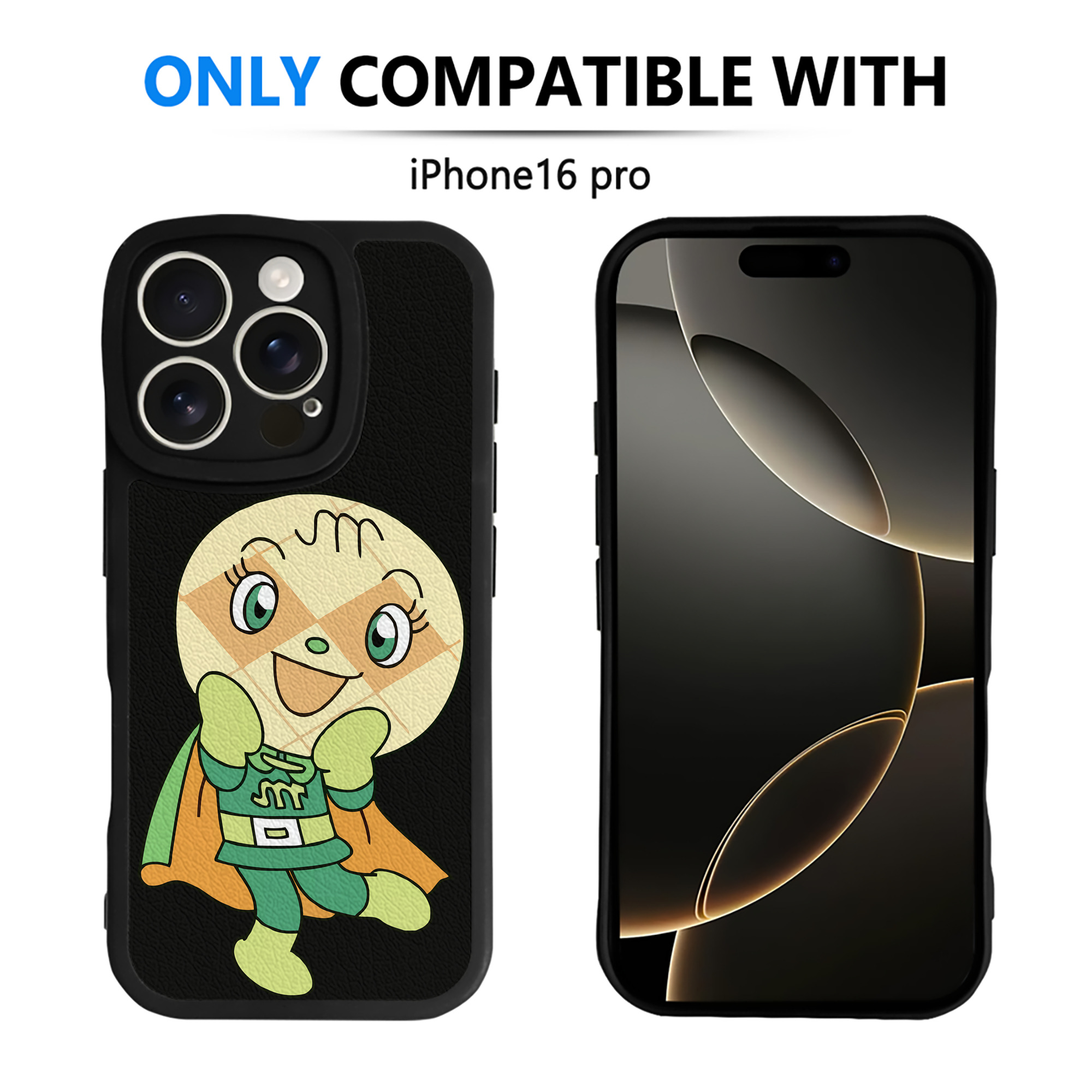 （画像用） アンパンマン Anpanman 【iPhone 16シリーズ対応】シリコンスマホケース（レザー調） 材質：シリコン